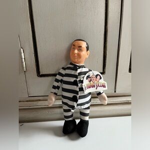 Vintage Three Stooges Curly w/Prison Outfit Play by Play 1999 15"